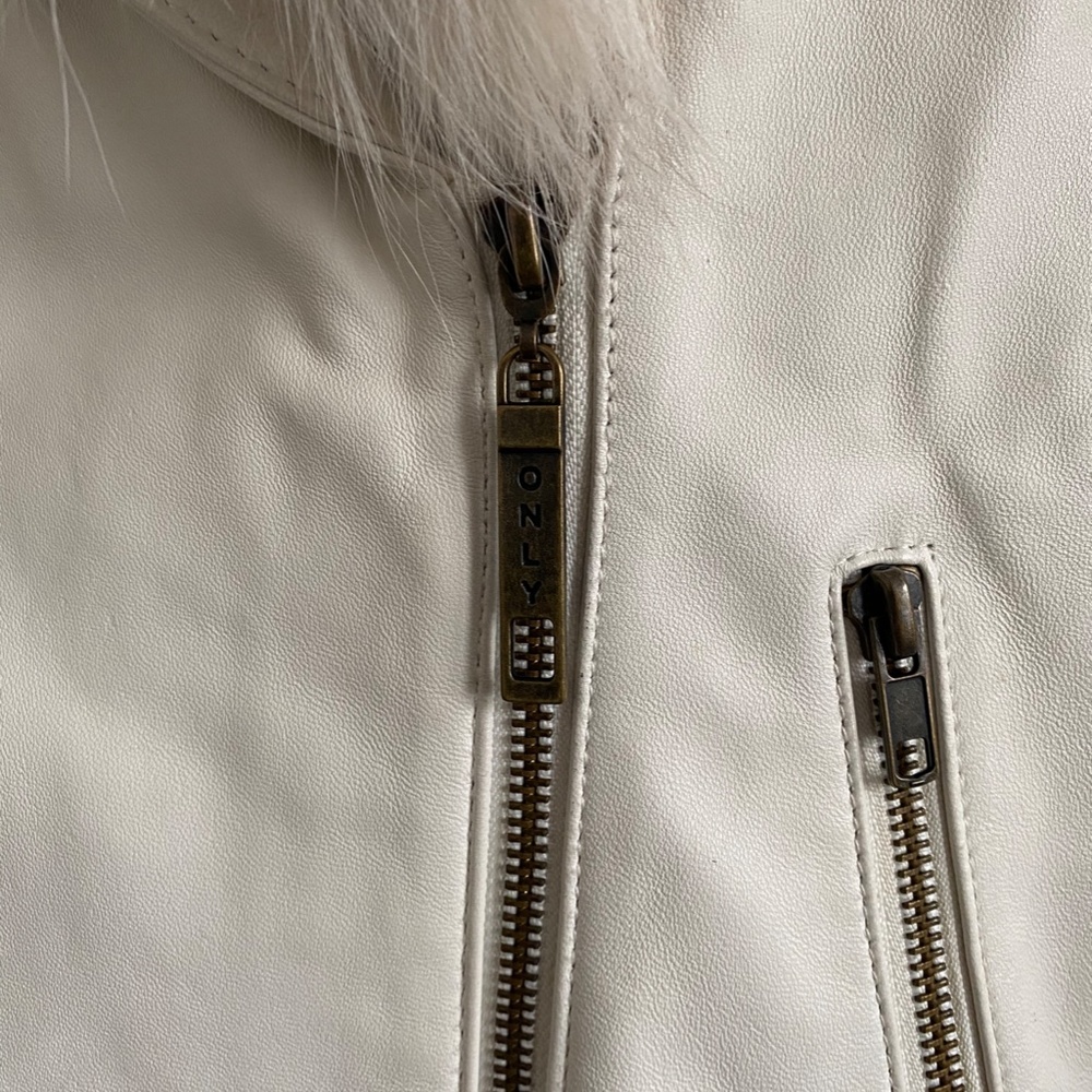 Only Fur-Lined Leather Jacket - Picture 5 of 16